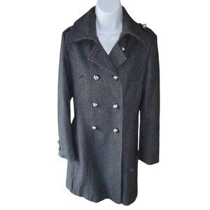 Collection by Gallery Wool Blend Charcoal Coat Size S